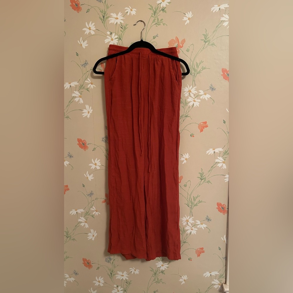 Boho Rusty Orange Pants - Size Small